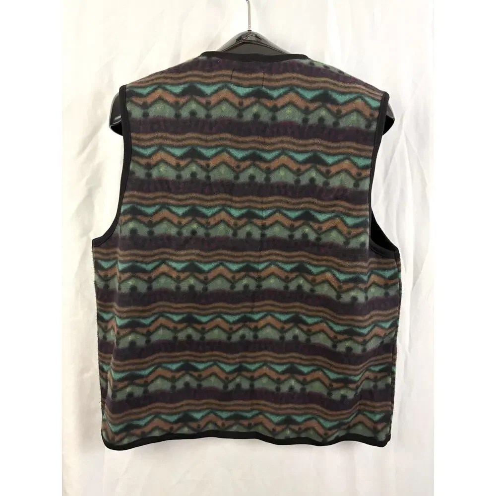 Punch Aztec Fleece Vest Mens‎ M Southwestern Zip Front 100% Polyester NWT